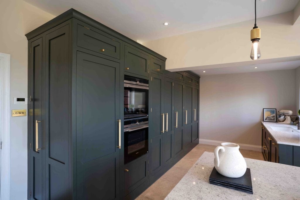 Two-Tone Shaker Kitchen in Green and White