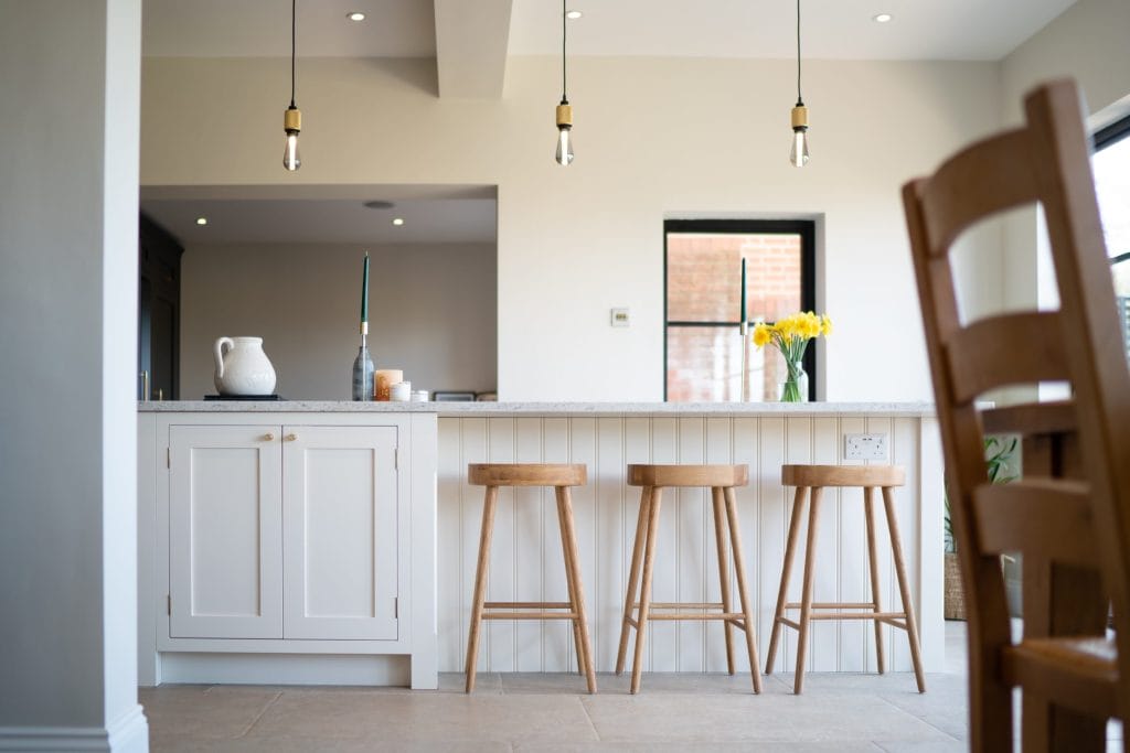 Two-Tone Shaker Kitchen in Green and White