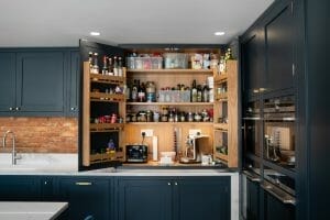 Hidden, integrated pantry in the kitchen